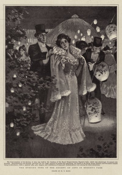 La fiesta vespertina de la Sociedad de las Artes en Regent